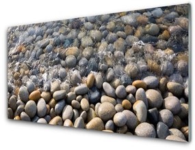 Skleneny obraz Kamene voda umenie 100x50 cm