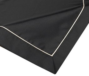 Dekorstudio Elegantný čierny obrus DORITA so striebornou lemovkou 85 x 85 cm