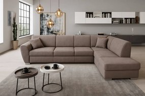 Rohová rozkladacia sedačka DOLORES LETTO P hnedá