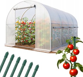 Záhradný fóliovník s rozmermi 2,5 x 4 m Biely