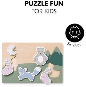 Hauck Puzzle drevené vkladacie Puzzle N Fit Forest