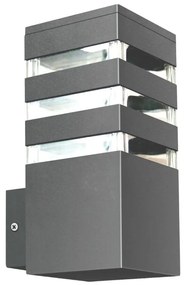 LED RGBW stmievateľné vonkajšie nástenné svietidlo TEKSAS 1xE27/12W/230V IP44 antracit