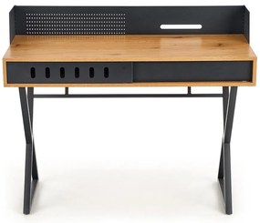 Písací Stôl B-43 Dub Zlatá/Čierna