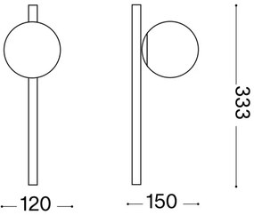 Ideal Lux - LED Nástenné svietidlo BINOMIO 1xG9/3W/230V čierna