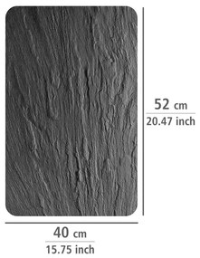 WENKO 2521499800 - Krycie dosky SLATE 52x40 cm pestrofarebné/šedé/priehľadné