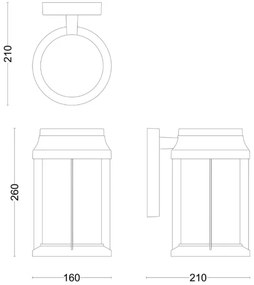 Philips - Vonkajšie nástenné svietidlo BELLINI 1xE27/25W/230V IP44
