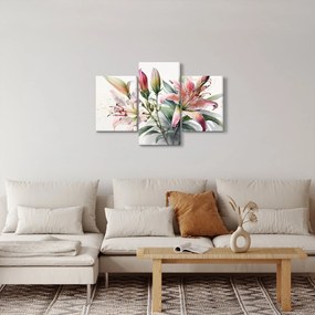 Obraz - Ľalia, ilustrácie (90x60 cm)