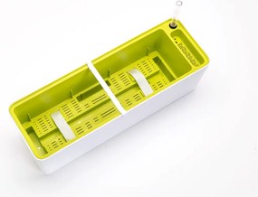 Plastia Samozavlažovací truhlík Berberis 60, biela + zelená, 60 cm