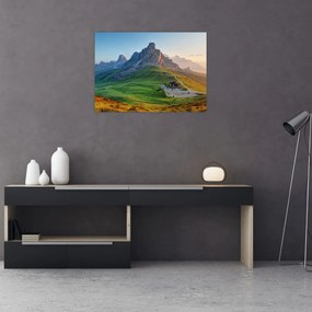 Sklenený obraz - Dolomity (70x50 cm)