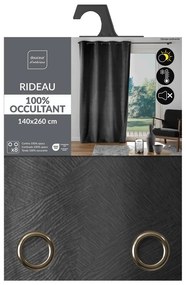 Antracitový zamatový záves 140x260 cm Olympe – douceur d'intérieur