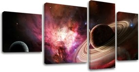 Obraz na plátne 4 dielny VESMÍR GA001E40