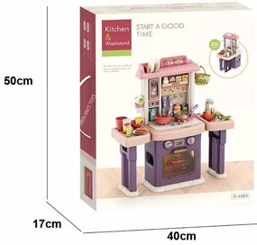Detská kuchynka a kúpeľňa 2 v 1, 43 dielov
