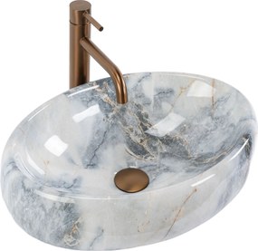 Rea Linda Granit umývadlo, 49 x 34 cm, imitácia kameňa-granit lesklý, REA-U2514