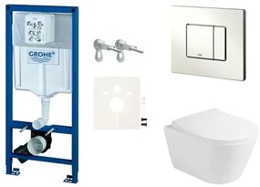 Cenovo zvýhodnený závesný WC set GROHE do ľahkých stien / predstenová montáž + WC Glacera Ava SIKOGRSAVA2S, 1 ks