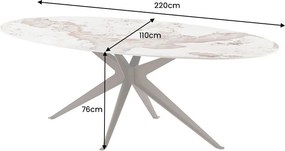 Oválny keramický jedálenský stôl Tavianna 220 cm bronzový