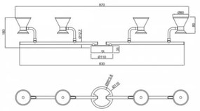 Trio - LED Bodové svietidlo DUKE 4xLED/4,3W/230V