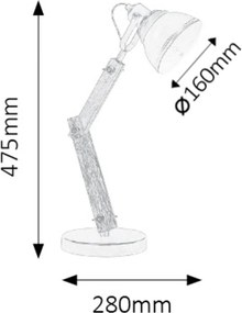 Rabalux AKSEL stolná lampa 4199