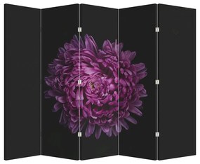 Paraván - Fialová kvetina (210x170 cm)