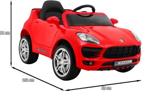 Ramiz Turbo-S batériové auto pre deti Červené SUV + diaľkové ovládanie