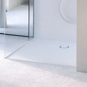 GEBERIT Setaplano obdĺžniková sprchová vanička z minerálneho materiálu Varicor, 800 x 1400 x 45 mm, protišmyk, alpská biela, 154.266.11.1