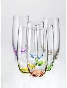 VÝPREDAJ Crystalex Farebné poháre Club rainbow 350 ml