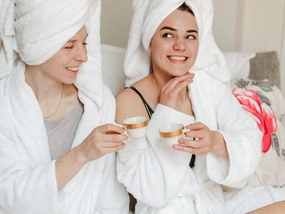Froté župan Deluxe biely Veľkosť: M