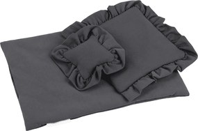 Súprava obliečok pre bábiky grafitová 28x42cm