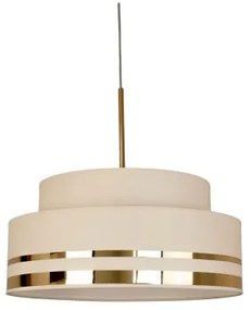 Luster na lanku TAMI 1xE27/60W/230V pr. 40 cm béžová/zlatá