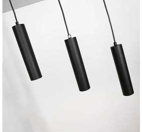 Candellux Čierny závesný luster Tubo pre žiarovku 3x GU10 33-79091
