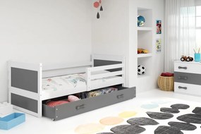 Detská posteľ RICO 1 | biela 80 x 190 cm Farba: Sivá
