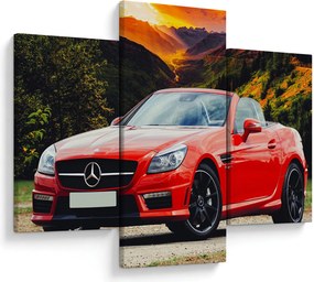 Obraz - červený Mercedes (90x60 cm)