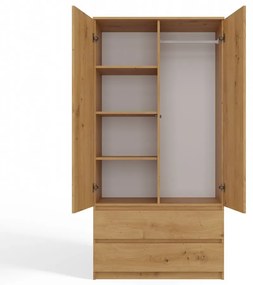 Šatníková skriňa Musecalo 1 (dub artisan). Akcia -20%. Vlastná spoľahlivá doprava až k Vám domov. 1132723