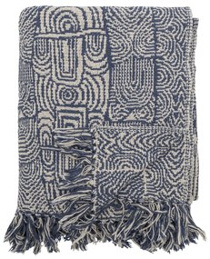 Bloomingville Prehoz z recyklovanej bavlny Bresso Blue 130 x 160 cm