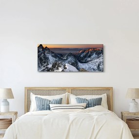 Obraz - Východ slnka v horách (120x50 cm)