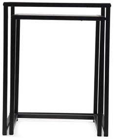 Noela Súprava odkladacích stolíkov s čiernym rámom DUETTA 40, 35