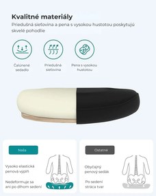 Kancelárska stolička ERGO so sklopnými podrúčkami, max. 120kg, čierna SongmicsHome