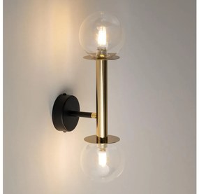 Nástenná lampa DAISY 2xG9/12W/230V zlatá/čierna/číra