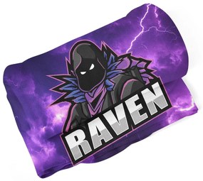 Sablio Deka FORTNITE RAVEN Fialová búrka - 190x140 cm