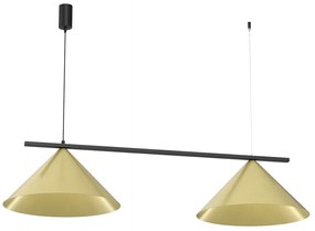 Závesné svietidlo Capital, 2x zlaté kovové tienidlo, (fi 46cm), b