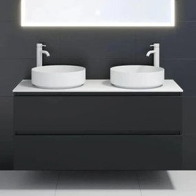 BATH DELUXE 06-040-16-01-00 - Umývadlo na dosku LJORDAL Ø 40 cm oceľ/biela