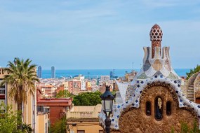 Samolepiaca fototapeta výhľad na Park Güell v Barcelone