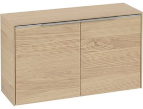 VILLEROY &amp; BOCH Subway 3.0 závesná bočná skrinka nízka, 2 dvierka, 805 x 256 x 423 mm, Nordic Oak, C60000VJ