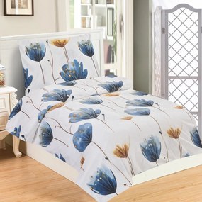 Tmavomodré mikroplyšové obliečky na jednolôžko 140x200 cm Marbella – My House