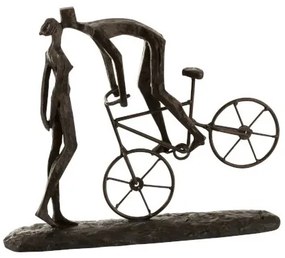 Soška Couple - žena a muž na bicykli - 36 * 9 * 30,5 cm