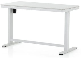 Výškovo nastaviteľný stôl OfficeTech 2, 120 x 60 cm, biela