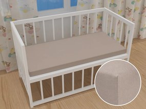 Detské jersey napínacie prestieradlo do postieľky JR-027 Sivohnedé 80 x 140 x 10 cm - do postieľky