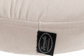 Barová stolička Ponte - zamat, biely rám - Krémová