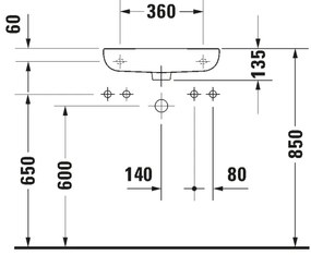 Duravit 7065000092 - Závesné umývadlo D-CODE 50x22 cm keramika/lesklá biela