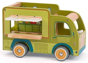 Drevené autíčko La Grande Famille Food Truck – Moulin Roty