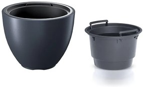 Kvetináč s vkladom HEOSE III antracitový